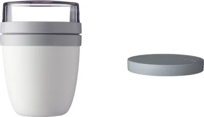 Produktbild von Mepal | Lunchpot Switch Ellipse | mach aus deinem Lunchpot einen Snackpot | praktischer Müslibecher | geeignet für Tiefkühler, Mikrowelle & Spülmaschine | Nordic White