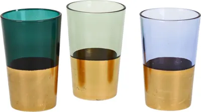 Produktbild von Werner Voß GmbH Voß GmbH Windlicht mit Goldboden sortiert 7x11cm (1 Stück)