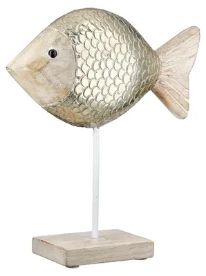 Produktbild von Gilde Standrelief, Fisch, "Beach", Mangoholz, naturfarben, VE 2, L. 9 cm, B. 29 cm, H. 34 cm 59155 4063387591550