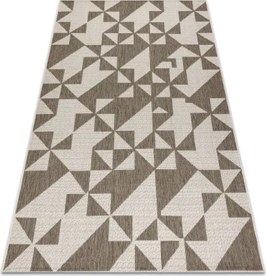 Immagine prodotto di TAPPETO DI SPAGO SIZAL FLOORLUX 20489 champagne / taupe TRIANGOLI beige 200x290 cm