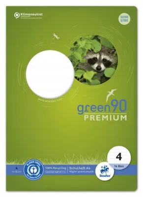 Produktbild von Staufen Schulheft A4 16 Bl 90g Lin4 Green 9mm liniert