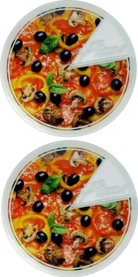 Produktbild von Pizzaplatte - Servierplatte - Pizzaplatte aus Glas – Ø 30cm (2 Stück)