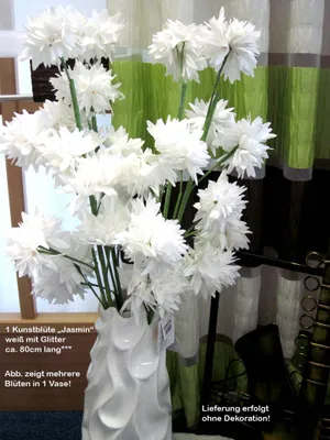 Produktbild von 1 Deko-Blume Jasmin weiß mit Glitter geschäumt, ca. 80 cm