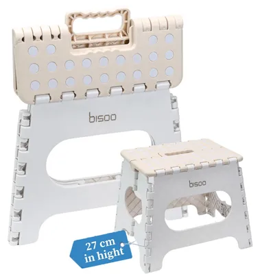 Produktbild von Klapphocker Tritthocker Toilettenhocker - 27 cm - Klappbar - 150 kg - Rutschfest