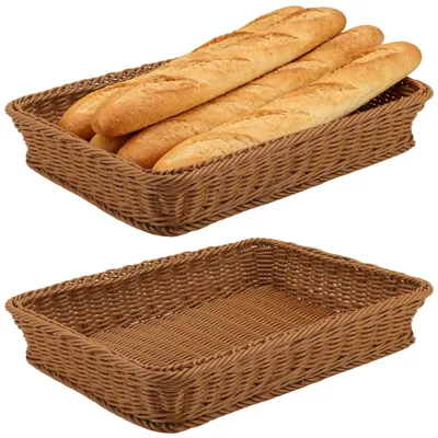 Produktbild von Set aus 2 Imitations-Rattan-Brotkörben zum Servieren