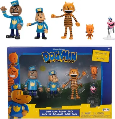 Obrázok produktu pre Jakks Pacific - Figurki Premium Dogman Pack 5 Postaci 6cm Kolekcjonerskie
