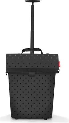 Produktbild von reisenthel trolley M, Einkaufstrolley, Einkaufstasche, Frame Glossy Dots Black, 43 L, NT7076