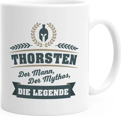 Produktbild von Namenstasse Wunsch-Name Der Mann, der Mytos, die Legende Vatertasgeschenk personalisierte Geschenke Männer SpecialMe® weiß Keramik-Tasse