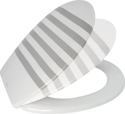 Produktbild von MSV 3700703929543, Verlängert, Harter Toilettensitz, Grau, Duroplast, 370 mm, 455 mm