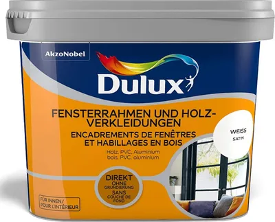 Produktbild von Dulux Fresh up Renovierfarbe für Fensterrahmen + Holzverkleidung helles Leinen satin 2 L