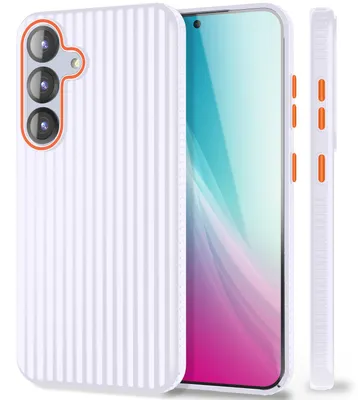 Zdjęcie produktu dla Etui NALIA Matte Hardcase do Samsunga Galaxy S25 – odporne na odciski palców i zapewniające pewny chwyt – NOVA (wzór falisty) – marka z Berlina – fioletowy kwiat