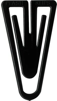 Produktbild von Büroklammern Plastiklips 35mm VE=50 Stück schwarz