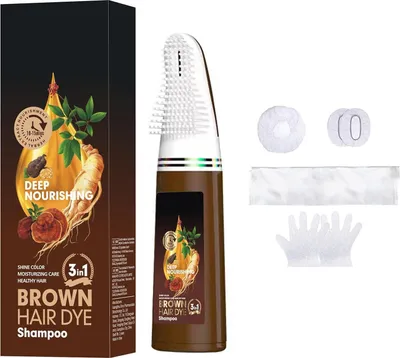 Produktbild von Färbendes Shampoo Braun Lang anhaltende Farbe Bürste mit Applikator 200 ml