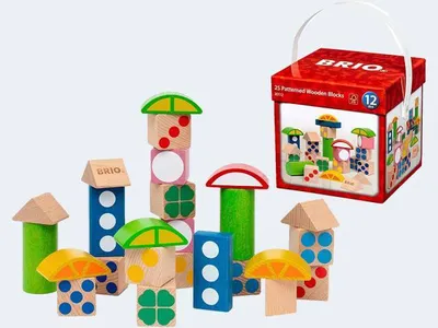 Produktbild von BRIO Baustein-Box 25 Holzbausteine bunt mit Box