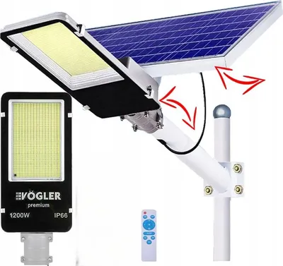 Obrázek produktu pro Výkonná Led Solární Lampa 1200W Soumrak Senzor Ulice Zahrada Vogler