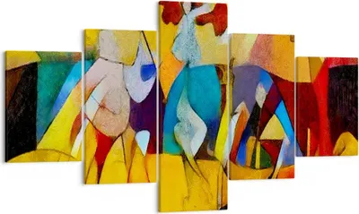 Produktbild von Bild auf Leinwand - Leinwandbild - Abstraktion modern - 125x70cm - Wand Bild - Wanddeko - Leinwanddruck - Bilder - Kunstdruck - Wanddekoration - Leinwand bilder - Wandkunst - EA125x70-3455