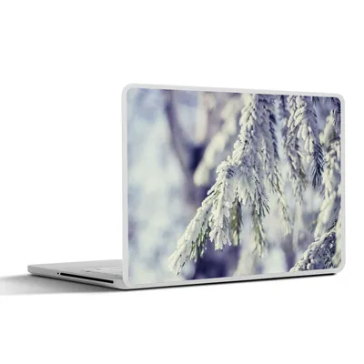 Produktbild von MuchoWow® Laptop Aufkleber Sticker Cover Winter - Tannenbaum - Schnee - Ländlich 25x18 cm - Laptop-Deko