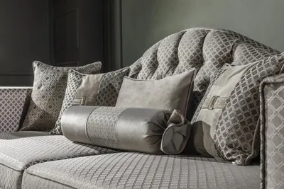 Produktbild von Wohnzimmer Grau Sofagarnitur 2x Beistelltisch Luxus Sessel Couchtisch 7tlg