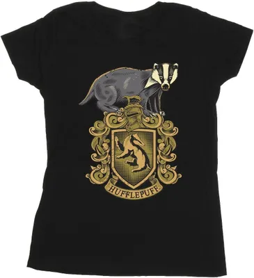 Produktbild von Harry Potter - "Hufflepuff" T-Shirt für Damen BI24226 (L) (Schwarz)