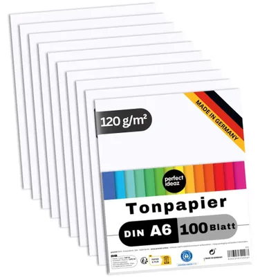 Tonpapier 100 Blatt DIN A6 weiß 120 g/m²