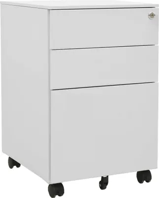 Produktbild von Aktenschrank mit Rollen Hellgrau 39x45x60 cm Stahl , Aktenschränke Design 2024