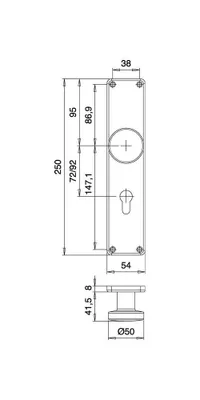 Produktbild von edi Knopf-Renovierschild 344 Z VA EST PZ - 1344/7203/00