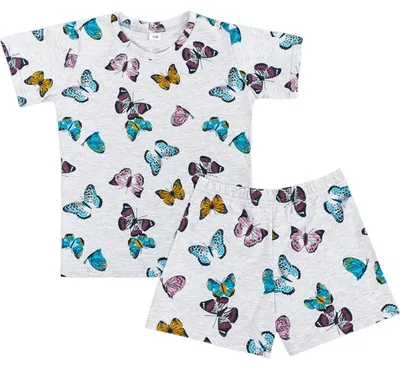 Produktbild von Kurzärmeliger Schlafanzug, kurze Hose - 100 - Rosa,Blau,Grau