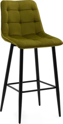 Produktbild von NEW HOME Hocker CHIC gespolsterter Esszimmerhocker mit Steppung - olive - moderne Samt Velours Möbel