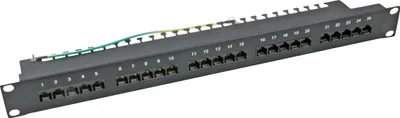 Image de EFB Panneau de brassage 25xRJ45 8/4 1HE ISDN, noir, cat. 3