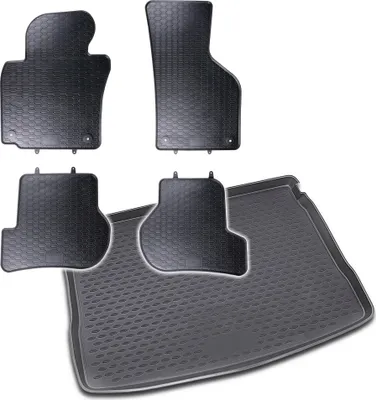 Produktbild von Gummi Kofferraumwanne + Fußmatten Set für VW Golf 6, Bj. 4/2009-2012