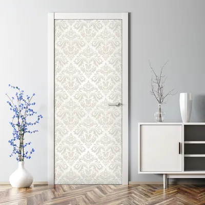 Produktbild von Dekorative Türposter Aufkleber Türsticker selbstklebend Klebefolie Abstrakt grau weiß 85 x 200 cm
