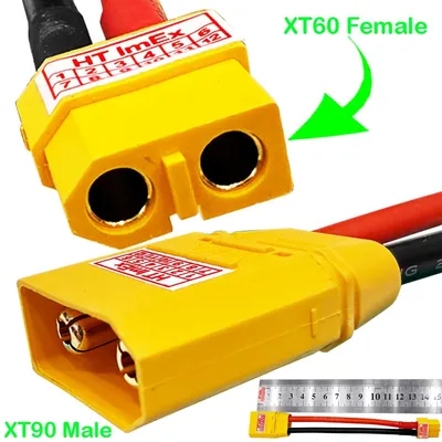 Produktbild von XT90 Stecker auf XT60 Buchse Adapterkabel 12AWG 10cm RC LiPo Akku
