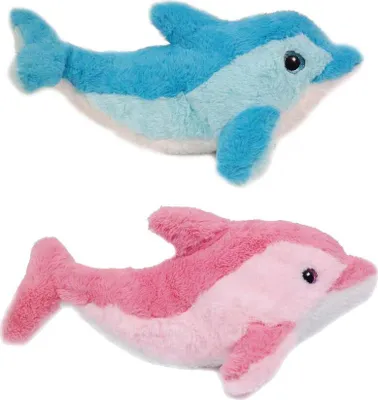 Produktbild von 1 Plüschtier Delfin 39 cm, blau oder rosa, Delfine Kuscheltiere Stofftiere Delphine Fische Wassertiere