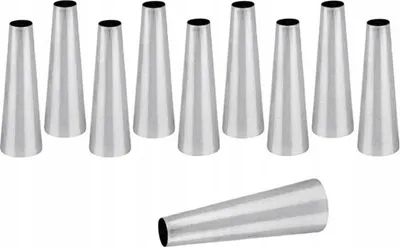Produktbild von 10er Set Edelstahl Tubenformen 9 cm - Korrosionsbeständig, Spülmaschinenfest, Wiederverwendbar