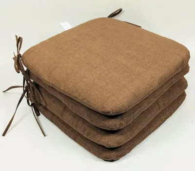 Obrázek produktu pro Sedák 40x40 cm látka hnědý melír - set 4 kusy