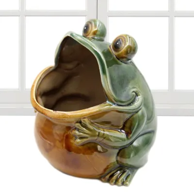 Immagine prodotto di Piccola statuina di rana in Vetroceramica, ideale per giardino e decorazione