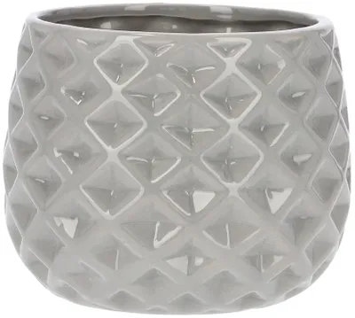 Immagine prodotto di Vaso in Vetroceramica KOTARBAU® per piante, vaso interno per fiori e piante, 13 cm, grigio