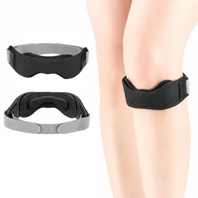 Produktbild von INF Verstellbare Patella Kniebandage für Laufen & Radfahren - 2er Pack Schwarz