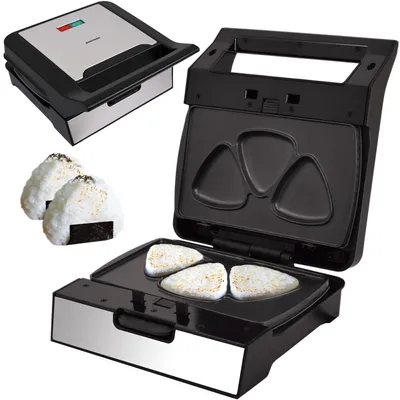 Image de Syntrox Onigiri Rice Maker Multimaker MM-1400W Gusto avec un jeu de plaques interchangeables