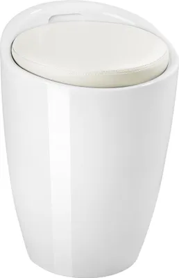 Image de Tabouret coffre de rangement - blanc