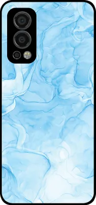 Produktbild von Smartphonica Telefon Fall geeignet für OnePlus Nord 2 5G mit Marmor-Druck - TPU zurück Abdeckung Fall Marmor-Design - Hellblau
