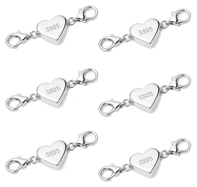 Schmuck-Karabiner 6 Stück silber Metall-Verschluss