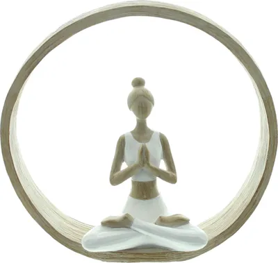 Produktbild von Dekoring Meditation Polyresin natur & weiß – Skulptur