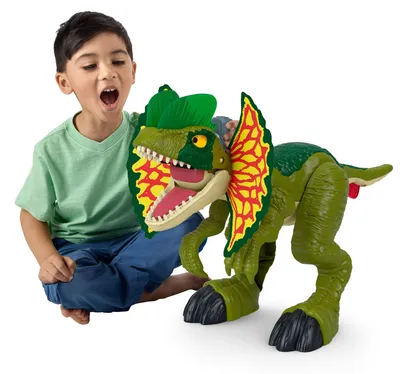 Image de Imaginext Jurassic World - Dinosaure interactif Dilophosaurus 66 cm lumières et sons