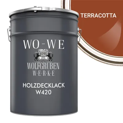 Produktbild von Holzfarbe Holzlack Holzanstrich Holzbeschichtung W420 - Terracotta - 10L