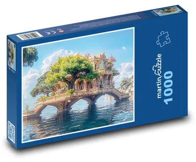 Zdjęcie produktu dla Puzzle 1000 Fantastyczny dom na moście - martinpuzzle