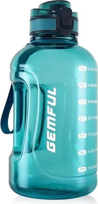Image de Gourde 2L sans BPA avec marquage de l'heure & poignée pour le sport & le fitness