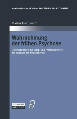 Produktbild von Wahrnehmung der frühen Psychose