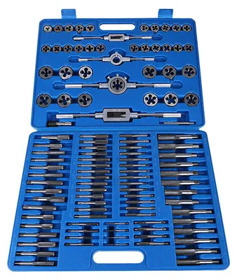 Productafbeelding van Set van schroefdraad- en snijgereedschap, vervaardigd uit hooggelegeerd staal, met een ergonomisch ontworpen schroefdraadgrijper, 1 set