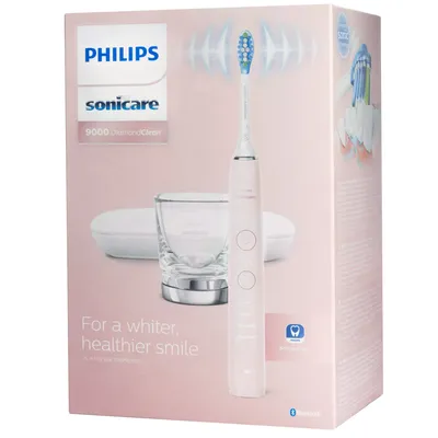 Zdjęcie produktu dla Philips Sonicare DiamondClean 9000 series Szczoteczka soniczna z aplikacją, Dorosły, Soniczna szczoteczka do zębów, Normalny, Miękki, Różowy, Owalny, Bateria